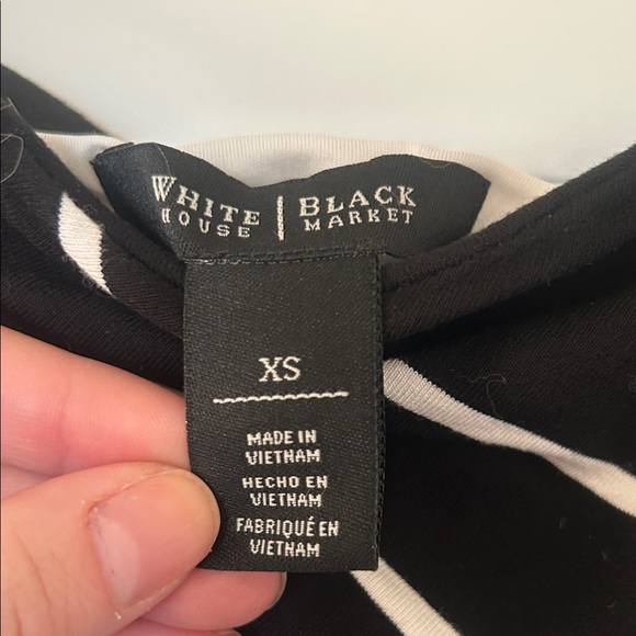 WHBM Black & White Striped Maxi Dress - Picture 2 of 4